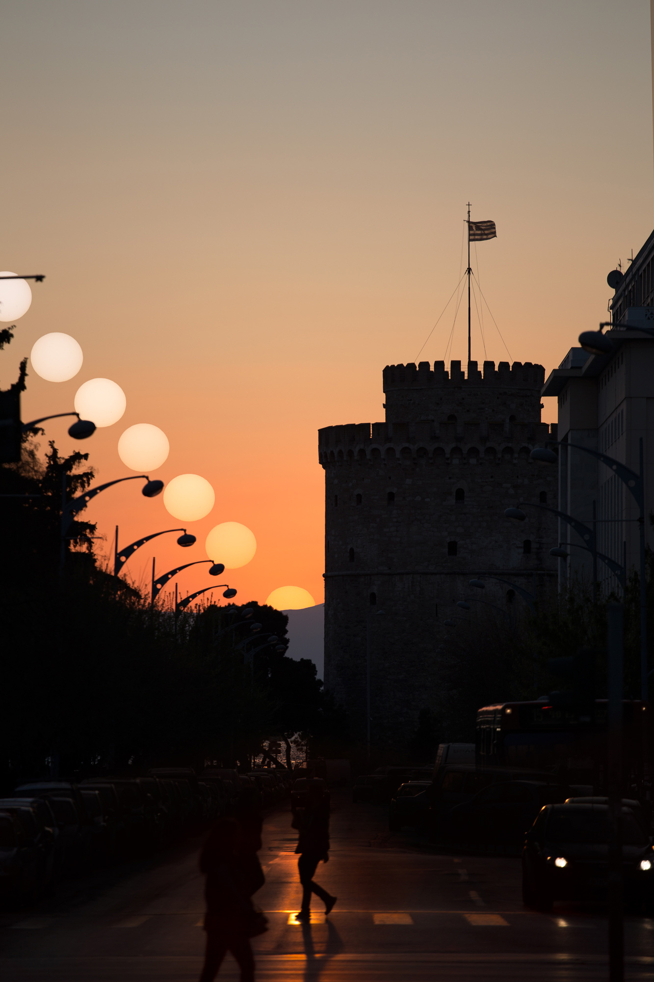 Vernal Equinox over the White Tower Thessaloniki