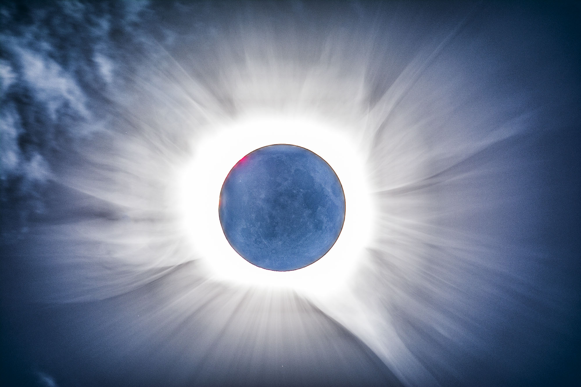 Today with modern camera technology, we can capture the majestic Solar Corona and the Earthshine in the Moon at the same time! 